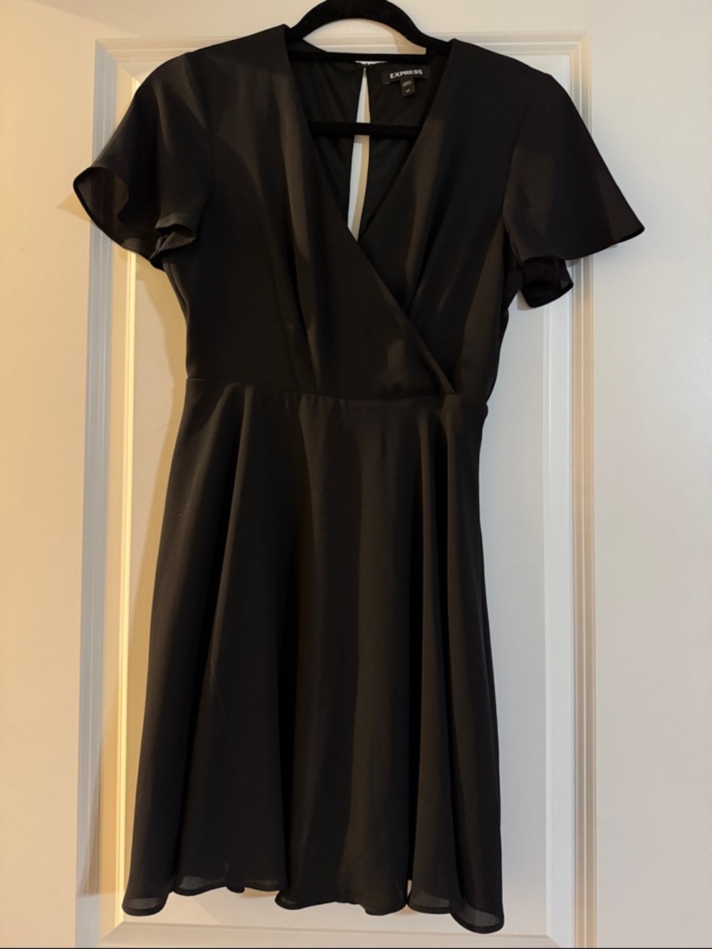 Express Black Mini Wrap Dress